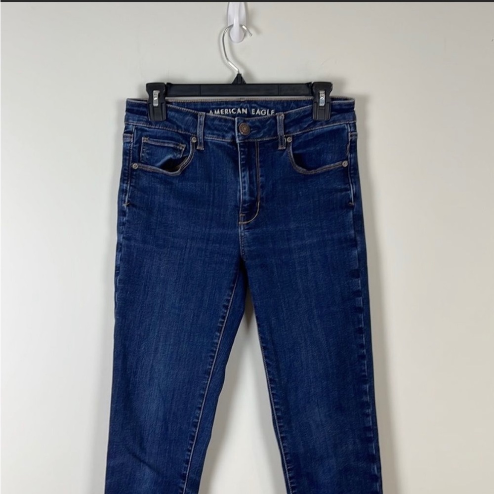 American Eagle Super Stretch Hi-Rise Skinny Super Stretch Jeans Size 4 Long Blue